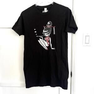 Popkiller Artist Series Street Hyakkei Geisha Smoking T-Shirt S Black Streetwear